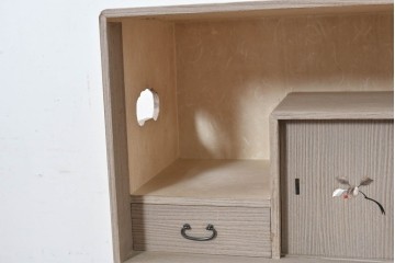 和製ヴィンテージ　総桐材　木象嵌入りの小箪笥　(R-087026)