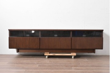 中古　美品　a.flat(エーフラット)　アジアンモダン　縦リブデザインが印象的なテレビボード　(R-087034)