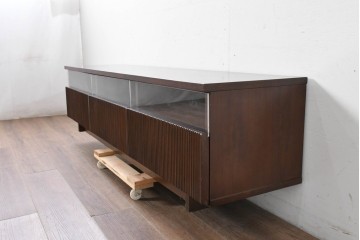 中古　美品　a.flat(エーフラット)　アジアンモダン　縦リブデザインが印象的なテレビボード　(R-087034)