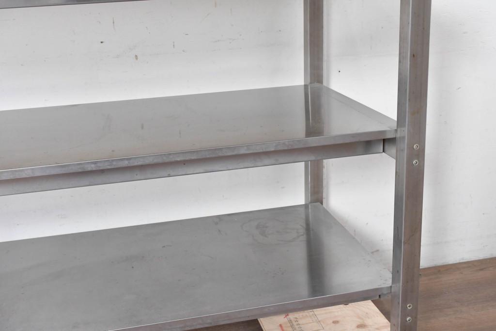 中古　希少な廃番品　IKEA(イケア)　希少モデル　しっかりとした作りのステンレスシェルフ　(R-087035)