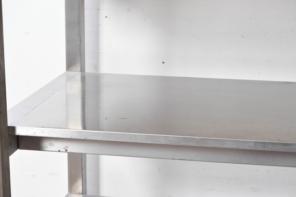 中古　希少な廃番品　IKEA(イケア)　希少モデル　しっかりとした作りのステンレスシェルフ　(R-087035)