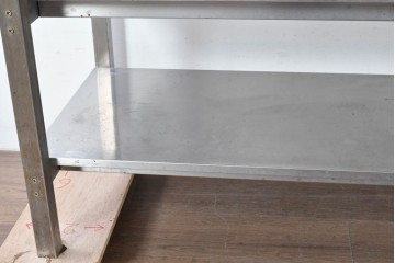 中古　希少な廃番品　IKEA(イケア)　希少モデル　しっかりとした作りのステンレスシェルフ　(R-087035)