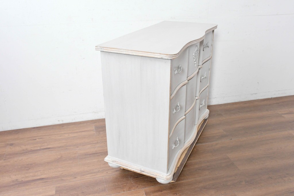 中古　美品　サラグレース(Sarah Grace)取り扱い　BLANC D'IVOIRE(ブランディボワール)　フレンチクラシックのチェスト　定価約22万円　(R-087036)