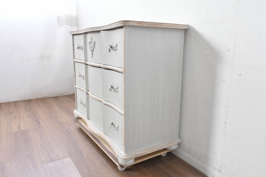 中古　美品　サラグレース(Sarah Grace)取り扱い　BLANC D'IVOIRE(ブランディボワール)　フレンチクラシックのチェスト　定価約22万円　(R-087036)