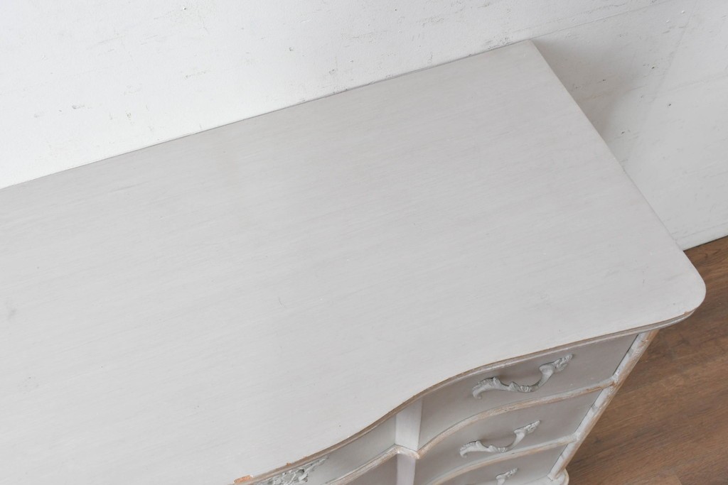 中古　美品　サラグレース(Sarah Grace)取り扱い　BLANC D'IVOIRE(ブランディボワール)　フレンチクラシックのチェスト　定価約22万円　(R-087036)