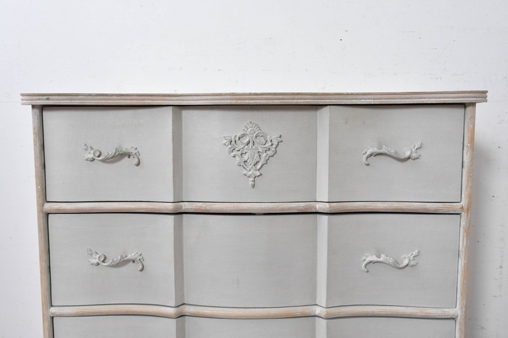 中古　美品　サラグレース(Sarah Grace)取り扱い　BLANC D'IVOIRE(ブランディボワール)　フレンチクラシックのチェスト　定価約22万円　(R-087036)