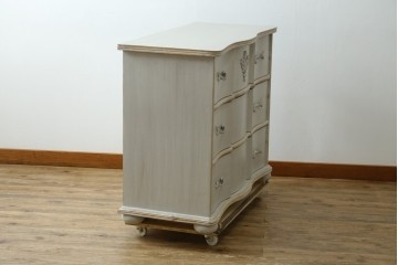 中古　美品　サラグレース(Sarah Grace)取り扱い　BLANC D'IVOIRE(ブランディボワール)　フレンチクラシックのチェスト　定価約22万円　(R-087036)