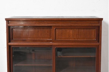 中古　高級品　伊勢丹デパート取り扱い品　指物工芸家具　花梨(カリン)材　職人手作りの小ぶりな茶箪笥　定価約36万円　(R-087040)