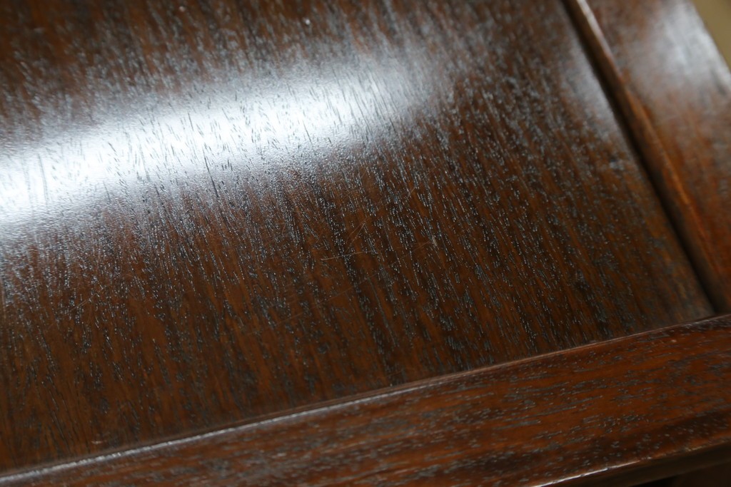 中古　高級品　伊勢丹デパート取り扱い品　指物工芸家具　花梨(カリン)材　職人手作りの小ぶりな茶箪笥　定価約36万円　(R-087040)