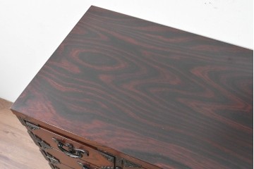 中古　美品　特注モデル　岩谷堂箪笥　重厚感あふれる引き出し13杯の整理箪笥　(R-087041)