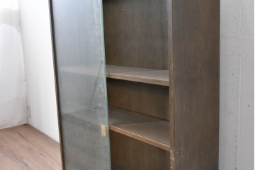 和製ヴィンテージ　maruni(マルニ木工)　使い勝手の良いガラス戸棚　(R-087043)