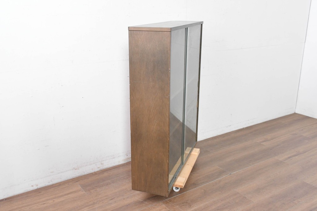 和製ヴィンテージ　maruni(マルニ木工)　使い勝手の良いガラス戸棚　(R-087043)