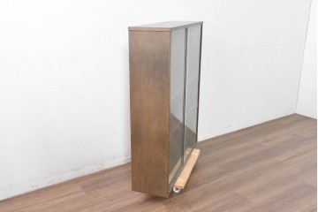 和製ヴィンテージ　maruni(マルニ木工)　使い勝手の良いガラス戸棚　(R-087043)