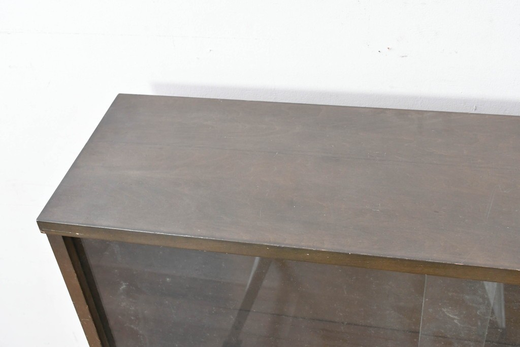 和製ヴィンテージ　maruni(マルニ木工)　使い勝手の良いガラス戸棚　(R-087043)