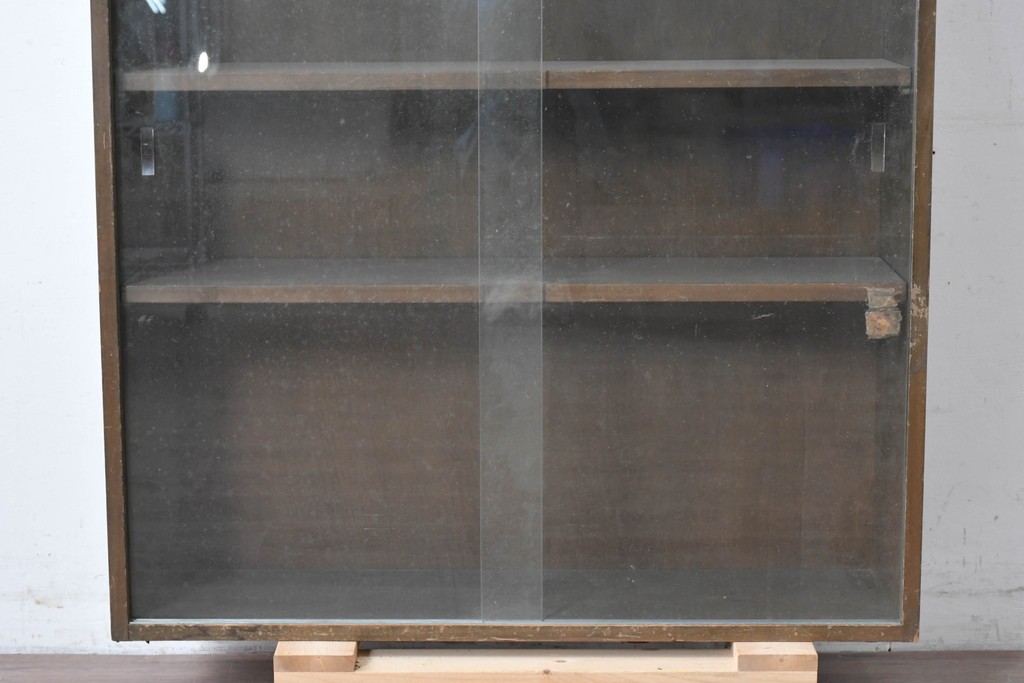 和製ヴィンテージ　maruni(マルニ木工)　使い勝手の良いガラス戸棚　(R-087043)