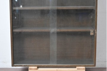 和製ヴィンテージ　maruni(マルニ木工)　使い勝手の良いガラス戸棚　(R-087043)