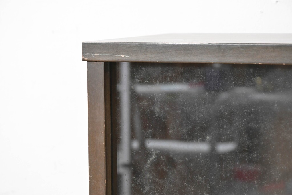 和製ヴィンテージ　maruni(マルニ木工)　使い勝手の良いガラス戸棚　(R-087043)