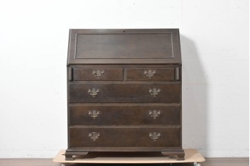 和製ヴィンテージ　maruni(マルニ木工)　上品なライティングビューロー　(R-087044)