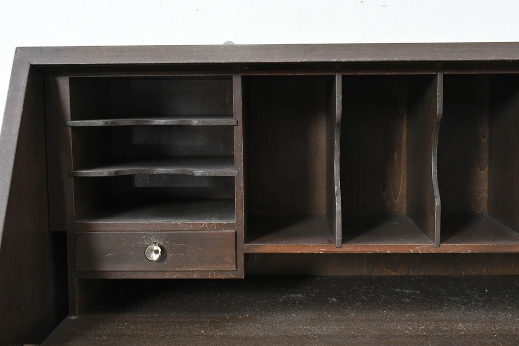 和製ヴィンテージ　maruni(マルニ木工)　上品なライティングビューロー　(R-087044)