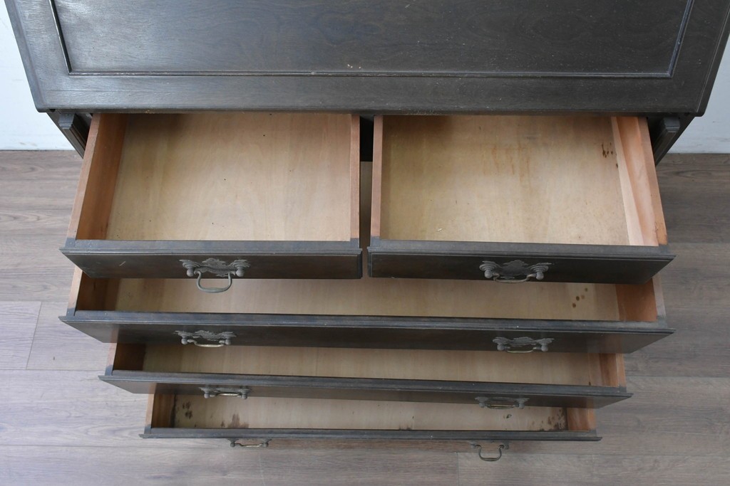 和製ヴィンテージ　maruni(マルニ木工)　上品なライティングビューロー　(R-087044)