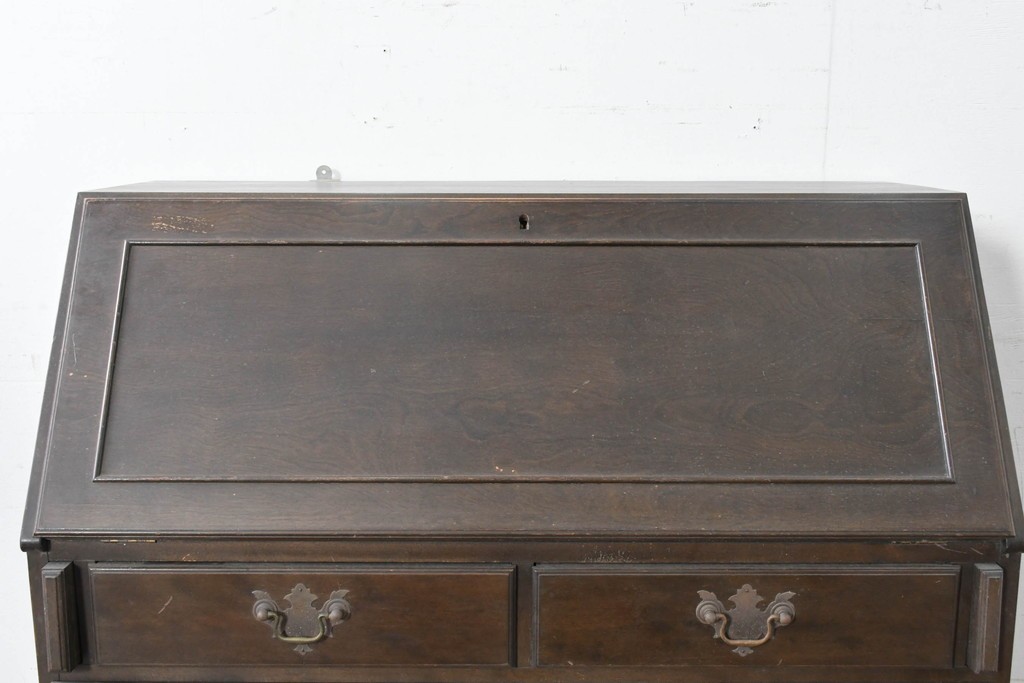 和製ヴィンテージ　maruni(マルニ木工)　上品なライティングビューロー　(R-087044)