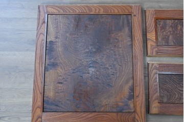 和製ヴィンテージ　最高級!!　国産職人手作り工芸家具　総欅(ケヤキ)材　前板玉杢が美しい総漆塗りの二段重ね水屋箪笥　製作費推定350万円以上　(R-087047)