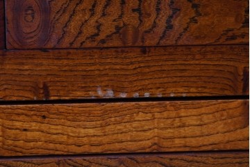 和製ヴィンテージ　最高級!!　国産職人手作り工芸家具　総欅(ケヤキ)材　前板玉杢が美しい総漆塗りの二段重ね水屋箪笥　製作費推定350万円以上　(R-087047)