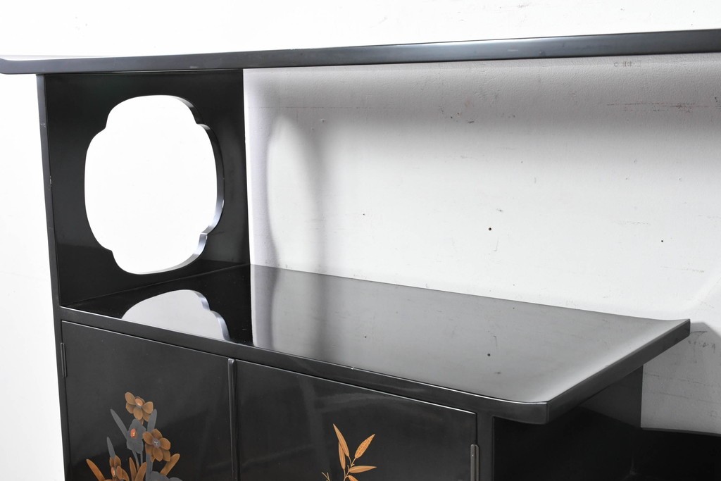 和製ヴィンテージ　作家物　在銘　輪島塗の気品漂う茶棚　定価約250万円　(R-087051)