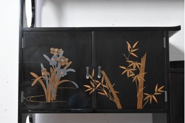 和製ヴィンテージ　作家物　在銘　輪島塗の気品漂う茶棚　定価約250万円　(R-087051)