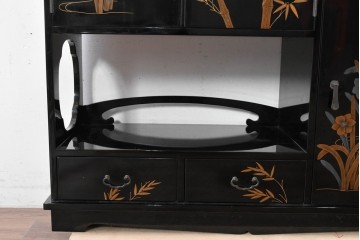 和製ヴィンテージ　作家物　在銘　輪島塗の気品漂う茶棚　定価約250万円　(R-087051)