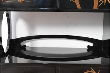 和製ヴィンテージ　作家物　在銘　輪島塗の気品漂う茶棚　定価約250万円　(R-087051)