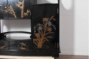 和製ヴィンテージ　作家物　在銘　輪島塗の気品漂う茶棚　定価約250万円　(R-087051)