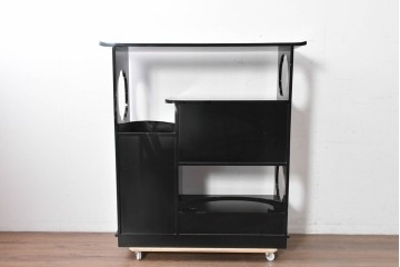 和製ヴィンテージ　作家物　在銘　輪島塗の気品漂う茶棚　定価約250万円　(R-087051)