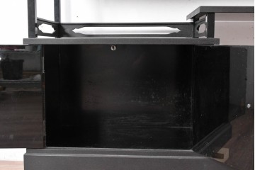 和製ヴィンテージ　在銘　輪島塗　群れ飛ぶ千鳥と波模様の茶棚　定価約240万円　(R-087052)