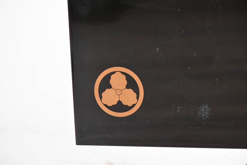 和製ヴィンテージ　在銘　輪島塗　群れ飛ぶ千鳥と波模様の茶棚　定価約240万円　(R-087052)