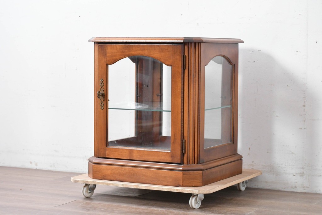 アメリカヴィンテージ　美品　上品でクラシカルなキュリオケース　(R-087053)