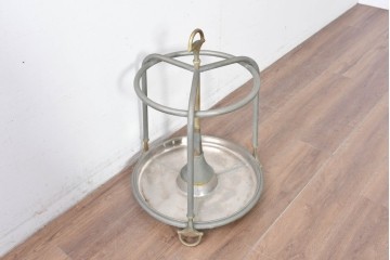 【簡易リペア限定品】　イタリアヴィンテージ　激レア希少!!　オールドGUCCI(グッチ)　ホースビットモチーフが印象的なメタリックアンブレラスタンド　(R-087054)