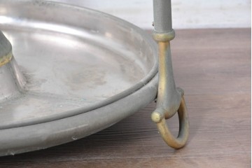 【簡易リペア限定品】　イタリアヴィンテージ　激レア希少!!　オールドGUCCI(グッチ)　ホースビットモチーフが印象的なメタリックアンブレラスタンド　(R-087054)