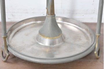 【簡易リペア限定品】　イタリアヴィンテージ　激レア希少!!　オールドGUCCI(グッチ)　ホースビットモチーフが印象的なメタリックアンブレラスタンド　(R-087054)