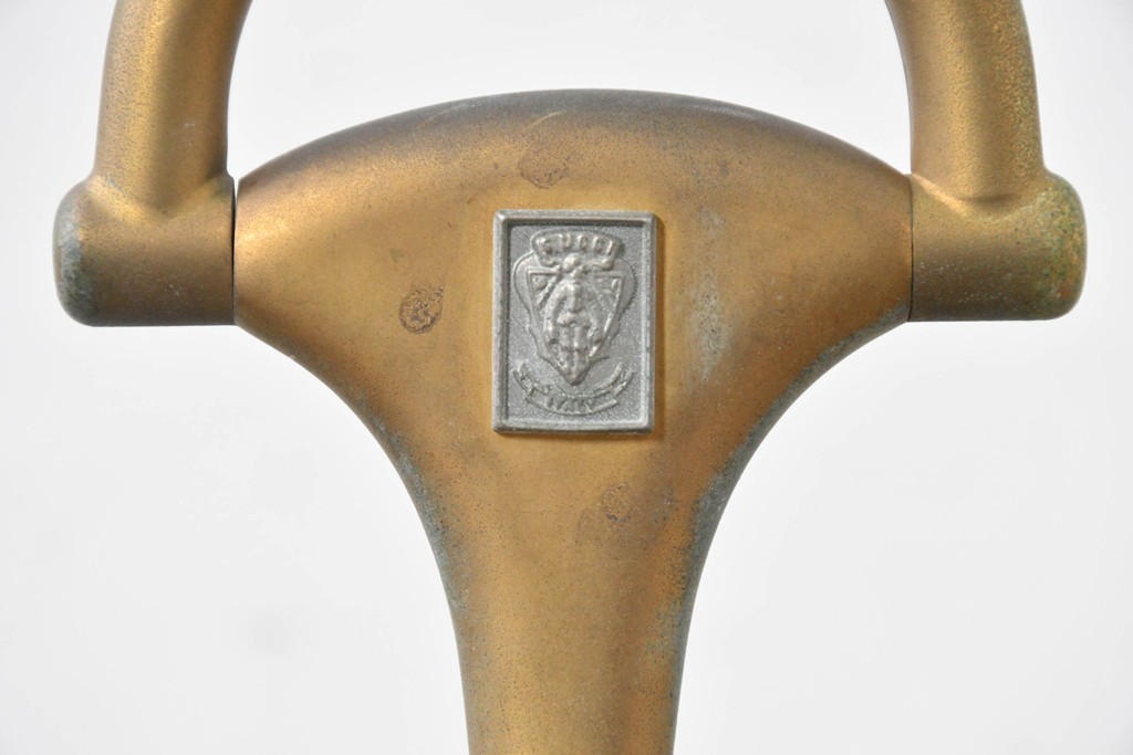 【簡易リペア限定品】　イタリアヴィンテージ　激レア希少!!　オールドGUCCI(グッチ)　ホースビットモチーフが印象的なメタリックアンブレラスタンド　(R-087054)