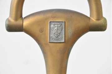 【簡易リペア限定品】　イタリアヴィンテージ　激レア希少!!　オールドGUCCI(グッチ)　ホースビットモチーフが印象的なメタリックアンブレラスタンド　(R-087054)