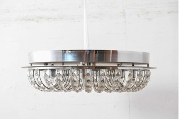 中古　yamagiwa(ヤマギワ)　RILLIA(リリア)　G1524　きらびやかなクリスタルガラスのシャンデリア　定価約21万円　(R-087055)