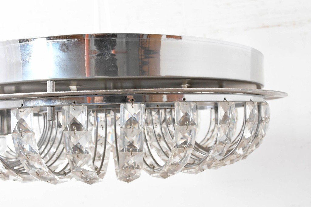 中古　yamagiwa(ヤマギワ)　RILLIA(リリア)　G1524　きらびやかなクリスタルガラスのシャンデリア　定価約21万円　(R-087055)