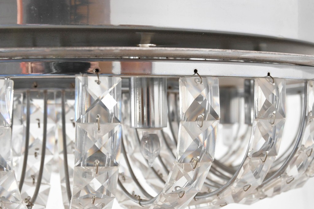 中古　yamagiwa(ヤマギワ)　RILLIA(リリア)　G1524　きらびやかなクリスタルガラスのシャンデリア　定価約21万円　(R-087055)