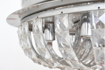 中古　yamagiwa(ヤマギワ)　RILLIA(リリア)　G1524　きらびやかなクリスタルガラスのシャンデリア　定価約21万円　(R-087055)