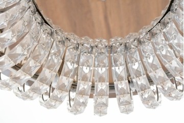 中古　yamagiwa(ヤマギワ)　RILLIA(リリア)　G1524　きらびやかなクリスタルガラスのシャンデリア　定価約21万円　(R-087055)