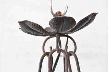 《引っ掛けシーリング式ペンダントライト加工費込み》フランスアンティーク　Cristalleries de Verdun(クリスタル・ド・ヴェルダン)　アールデコデザインのペンダントライト　(R-087057)