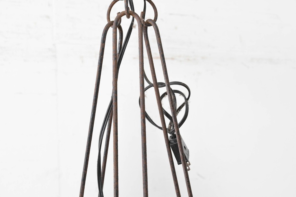 《引っ掛けシーリング式ペンダントライト加工費込み》フランスアンティーク　Cristalleries de Verdun(クリスタル・ド・ヴェルダン)　アールデコデザインのペンダントライト　(R-087057)