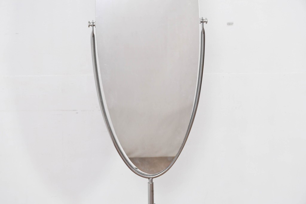 オールドアスプルンド(ASPLUND)　希少な絶版品　Arrow(アロー)　オーバルデザインのスタンドミラー　(R-087058)