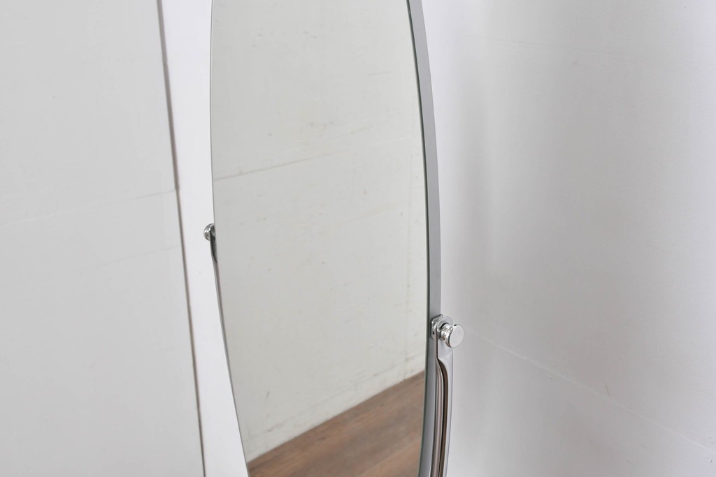 オールドアスプルンド(ASPLUND)　希少な絶版品　Arrow(アロー)　オーバルデザインのスタンドミラー　(R-087058)